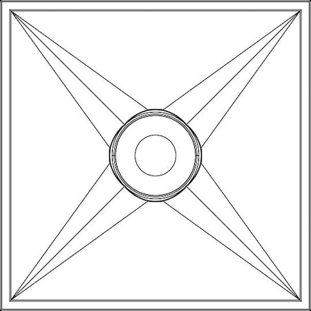 Ceilume Circle Star 2ft x 2ft Frosted Ceiling Tile V1-CIRSTR-22CLR